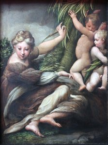 Martyr with Two Angel Boys by Parmigianino